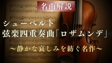 【解説】シューベルト 弦楽四重奏曲第13番《ロザムンデ》｜静かな哀しみを紡ぐ名作